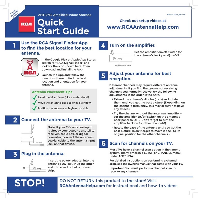 RCA ANT1275E quick start guide