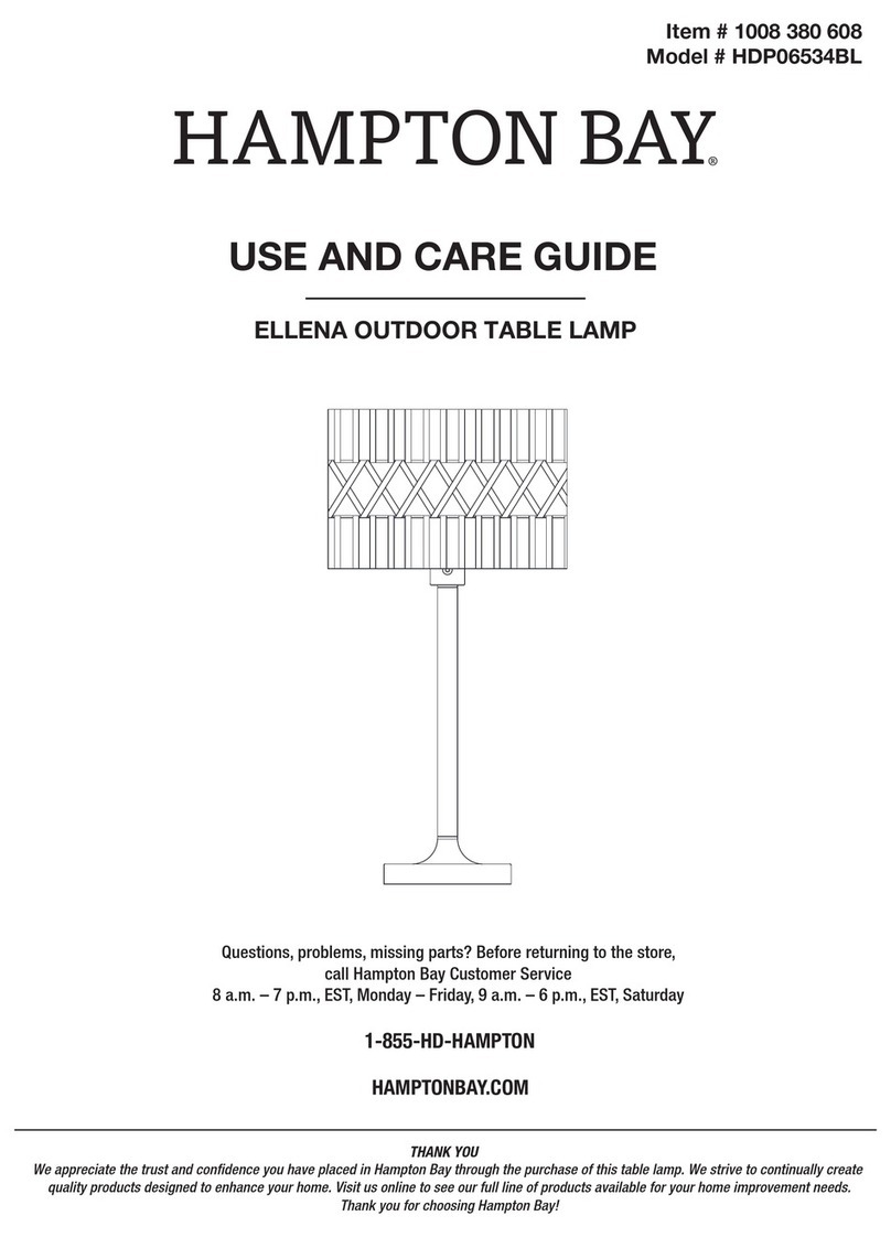 HAMPTON BAY ELLENA HDP06534BL Use and care guide HAMPTON BAY ELLENA HDP06534BL Use and care guide