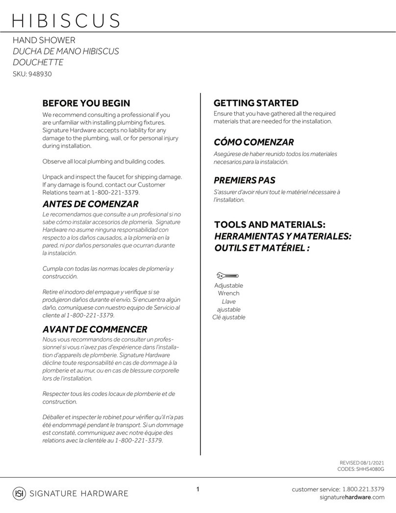 Signature Hardware HIBISCUS 948930 User manual
