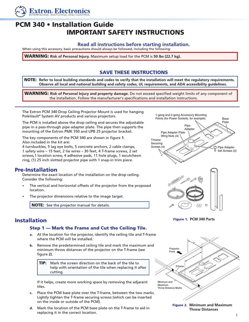 Extron electronics PCM 340 User manual