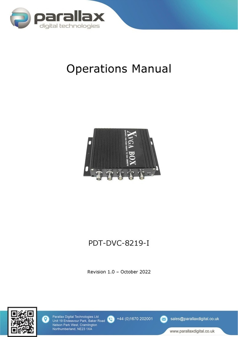 Parallax PDT-DVC-8219-I Operation manual
