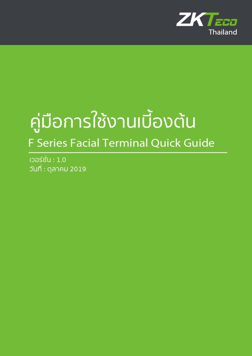 ZKTeco F Series User manual