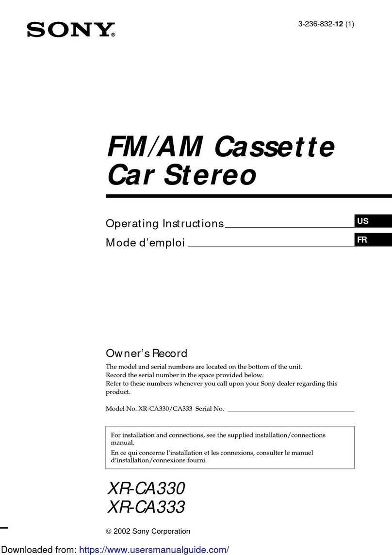 Sony XR-CA330 Installation/Connection operating instructions