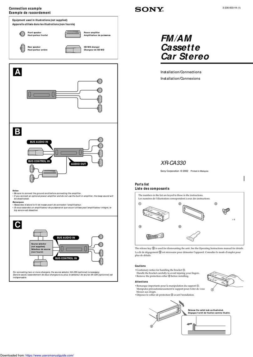Sony XR-CA330 Installation/Connection User manual