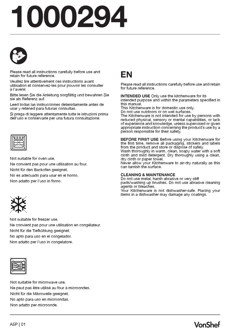 VonShef 1000294 quick start guide