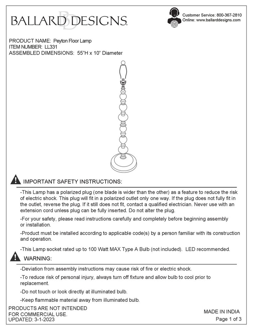 Ballard Designs Peyton LL331 Assembly instructions