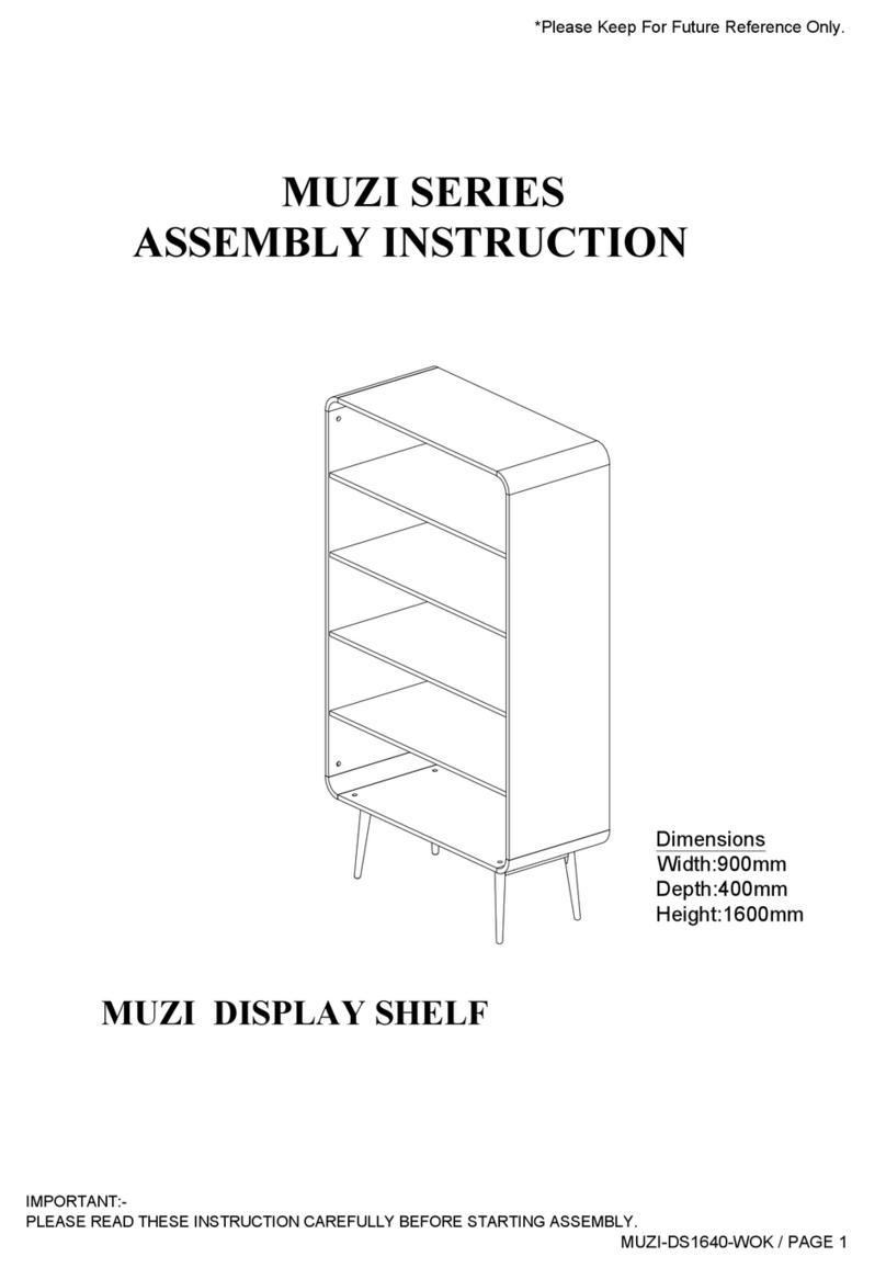 eliving FURNITURE MUZI Series Assembly instruction