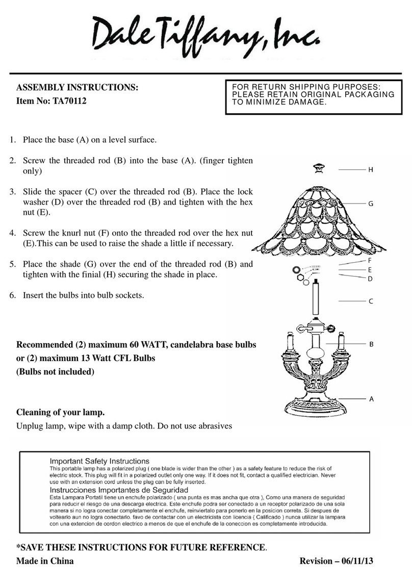 Dale Tiffany TA70112 Assembly instructions