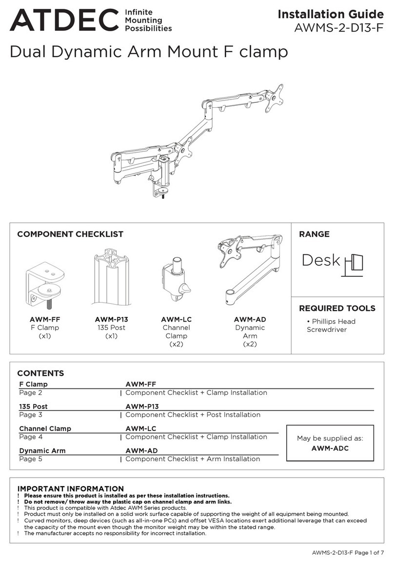 Atdec AWMS-2-D13-F User manual Atdec AWMS-2-D13-F User manual