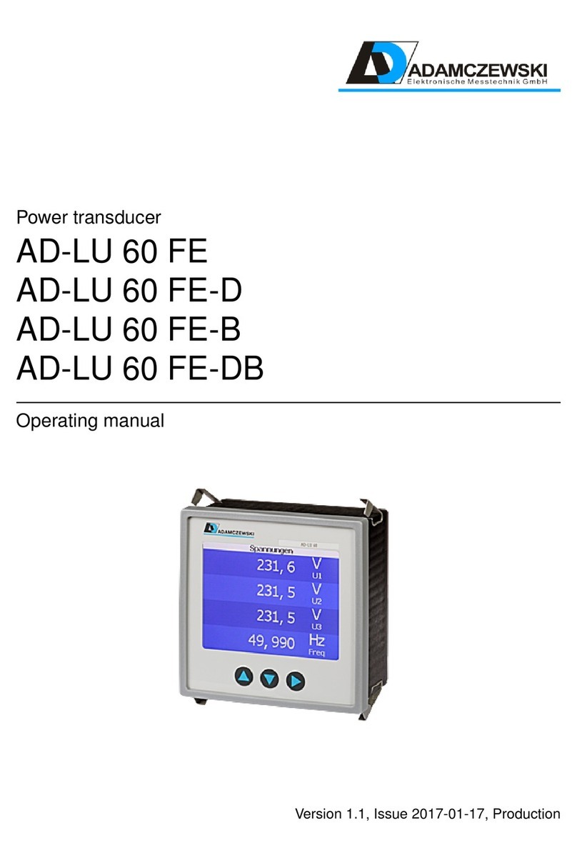 Adamczewski AD-LU 60 FE operating manual