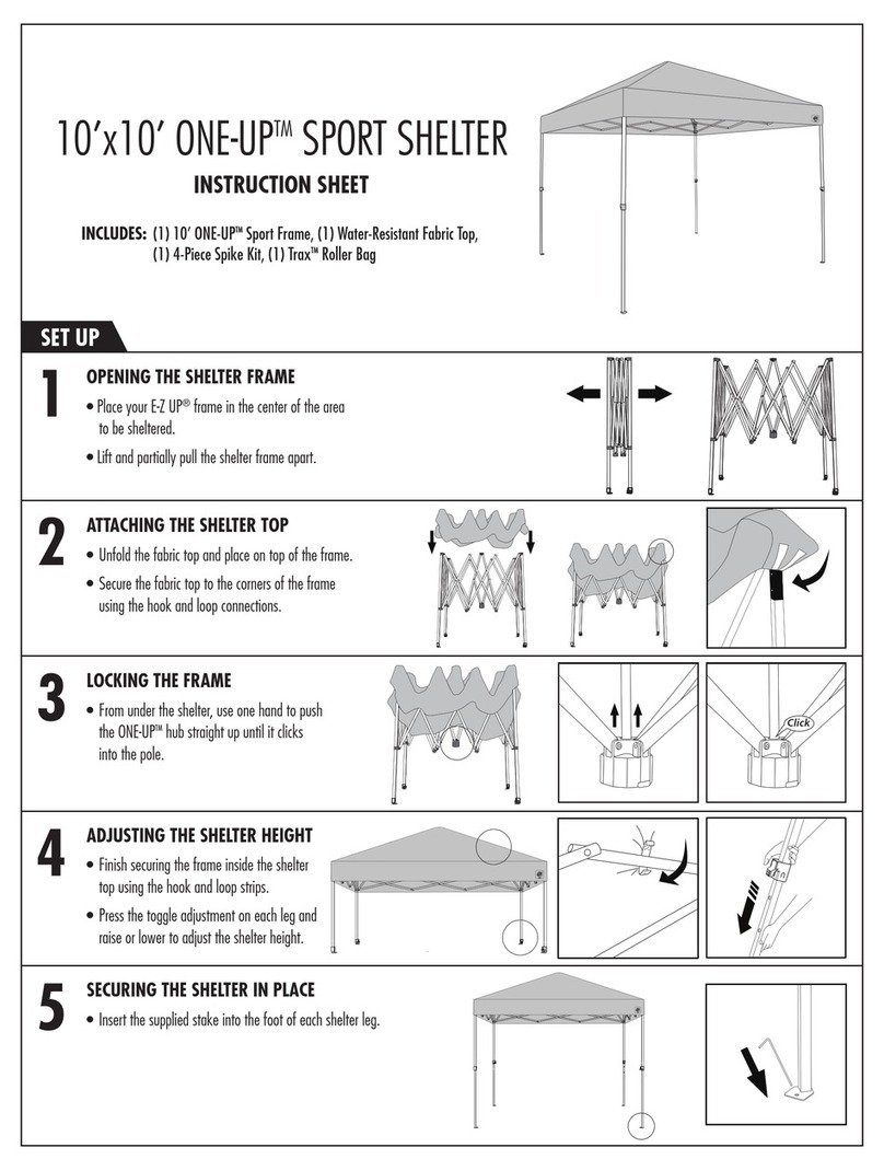 Ezup ONE-UP SPORT SHELTER instruction sheet