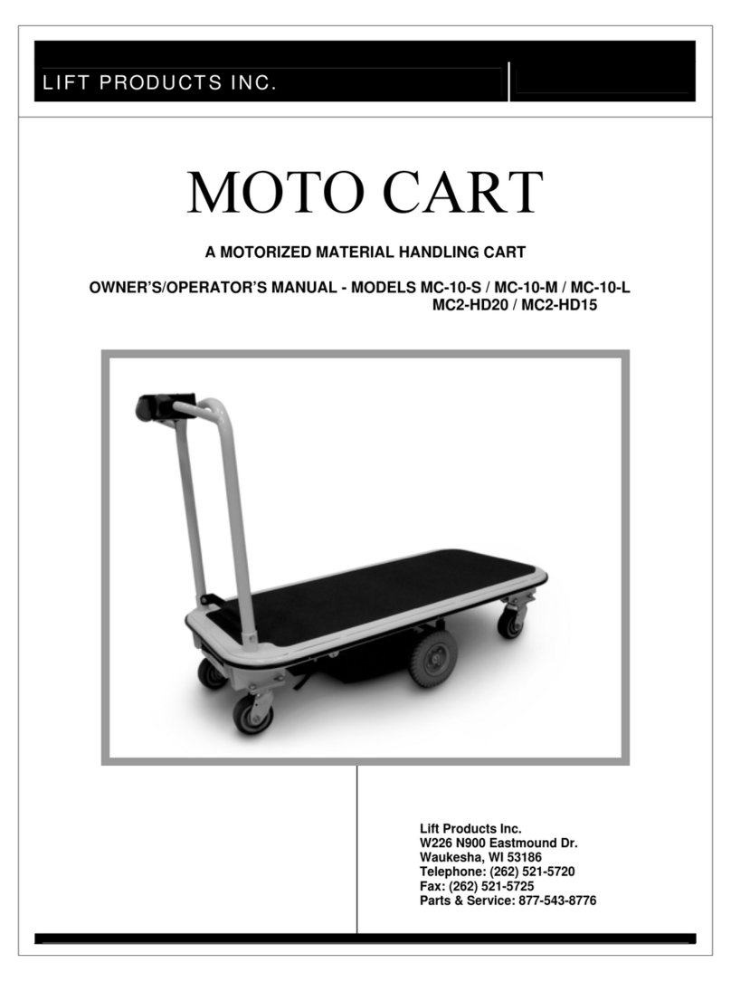 Lift Products MC-10-S Owner's/operator's manual