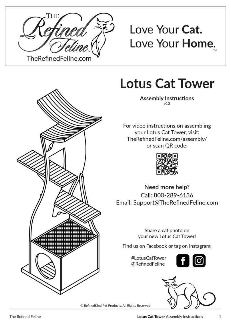 Refined Feline Lotus Cat Tower Assembly instructions