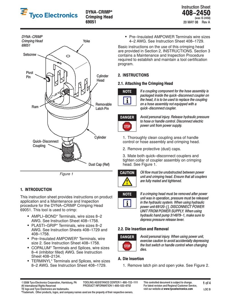 Tyco Electronics DYNA-CRIMP User manual Tyco Electronics DYNA-CRIMP User manual