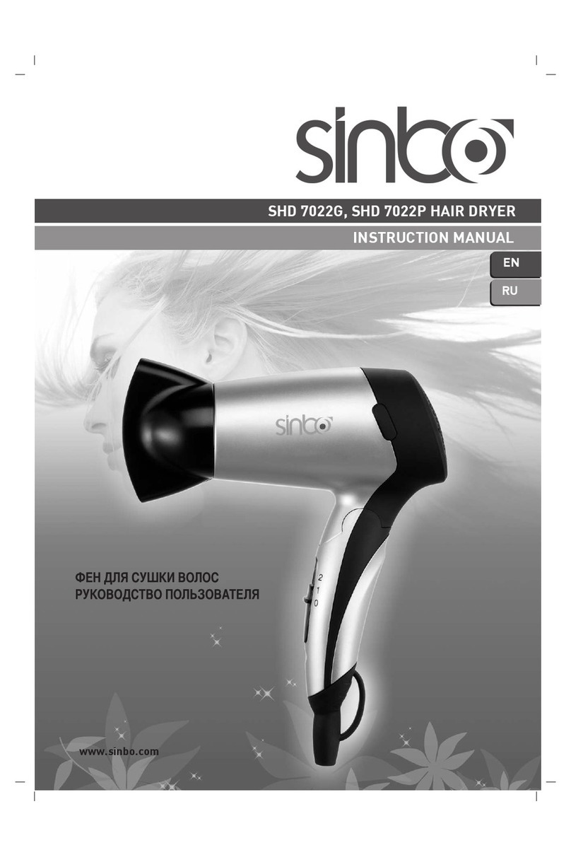 Sinbo SHD 7022G instruction manual