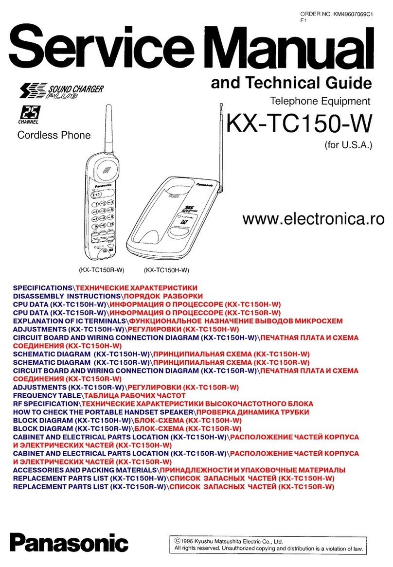 Panasonic KX-TC150-W Service manual and technical guide