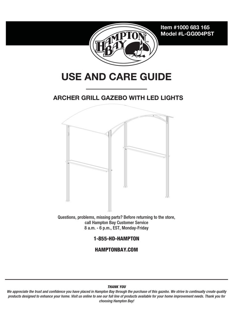 HAMPTON BAY ARCHER L-GG004PST Use and care guide HAMPTON BAY ARCHER L-GG004PST Use and care guide