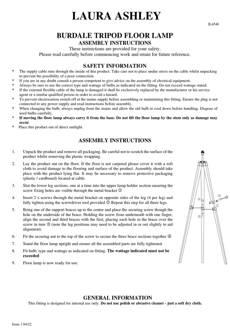 Laura Ashley BURDALE Assembly instructions