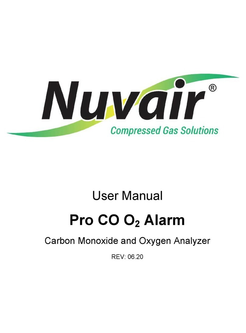 Nuvair Pro CO O2 Alarm user manual