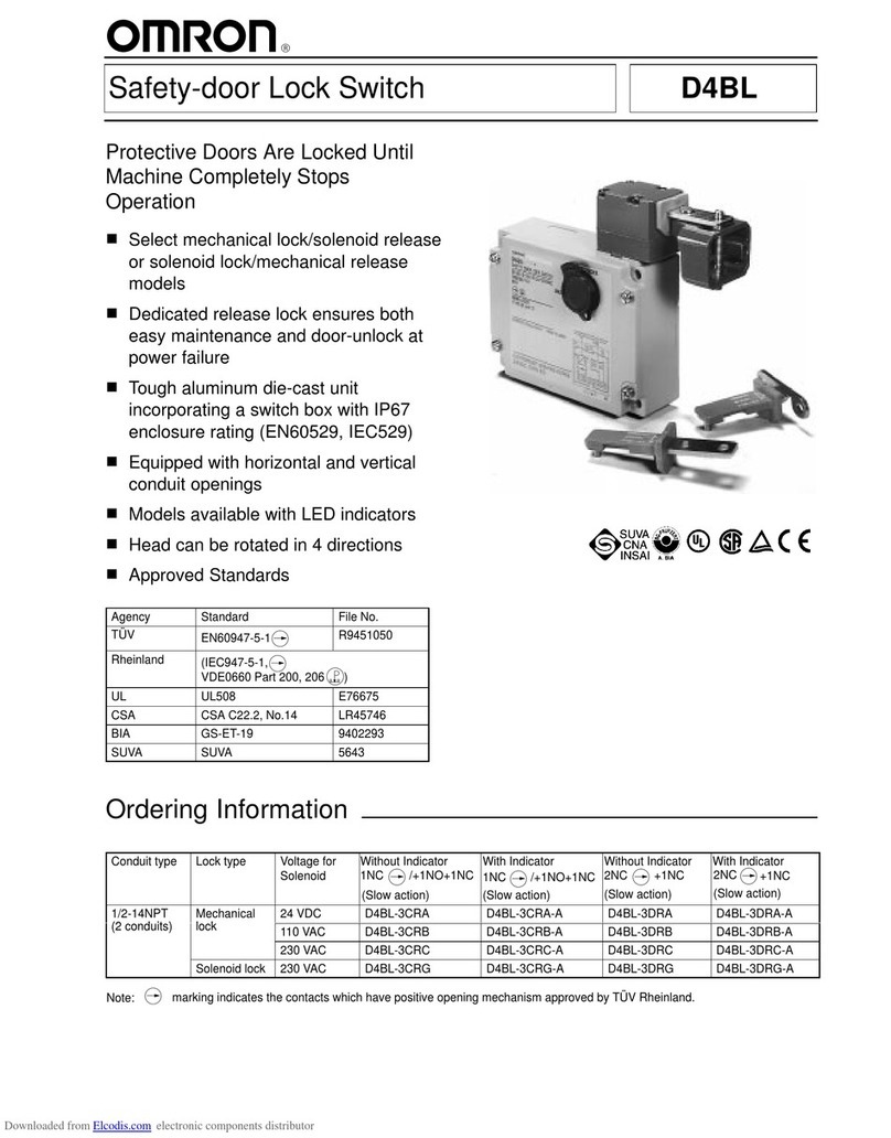 Omron D4BL - User manual