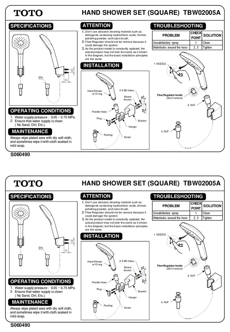 Toto TBW02005A User manual