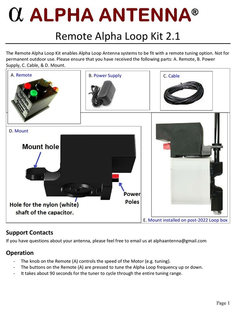 Alpha Antenna Remote Alpha Loop Kit 2.1 User manual Alpha Antenna Remote Alpha Loop Kit 2.1 User manual