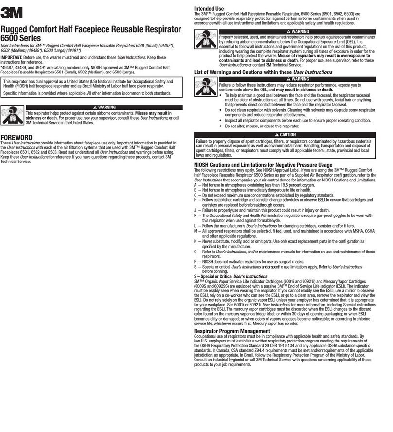 3M 6500 Series User manual
