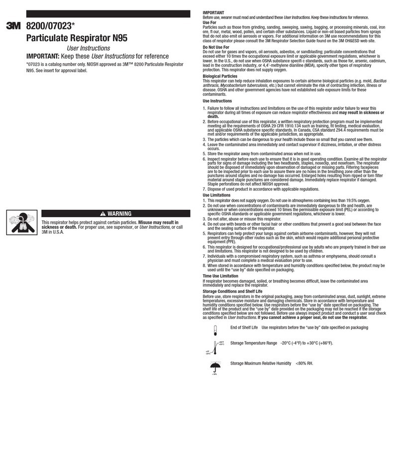 3M 8200 User instructions