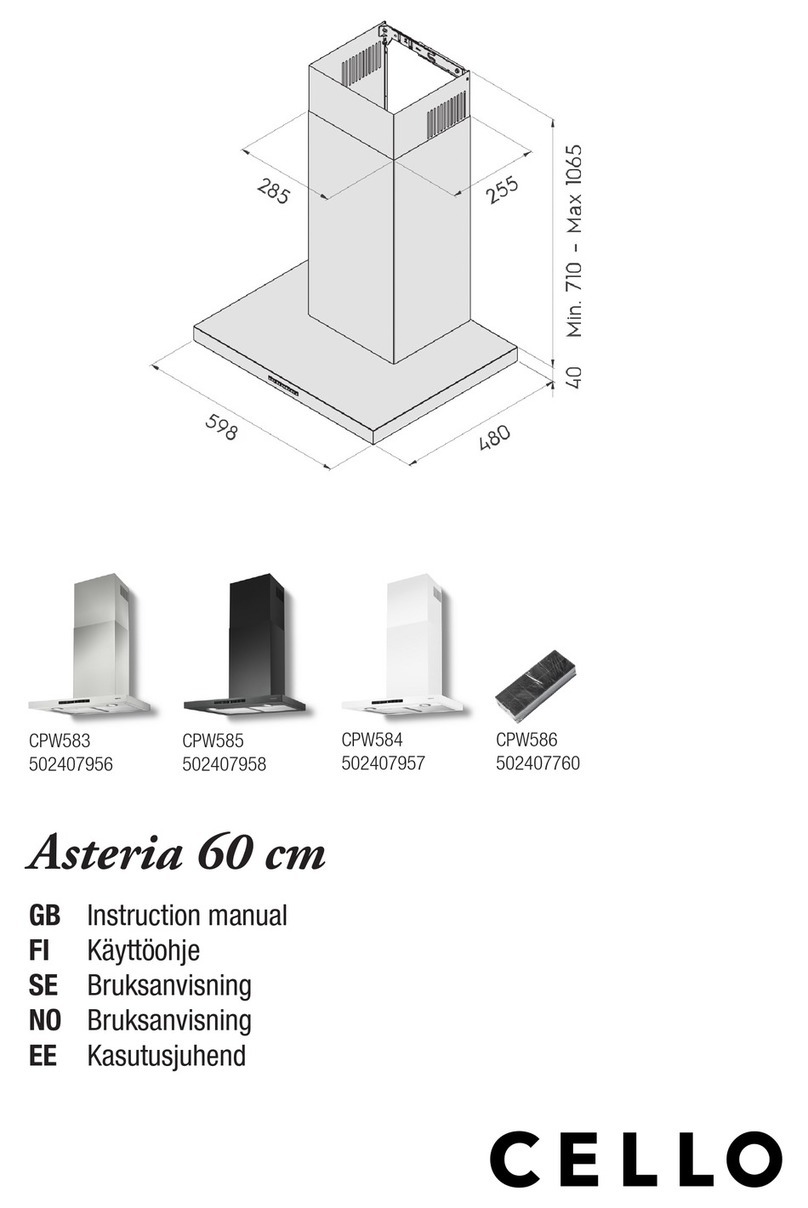 Cello Asteria 60 cm CPW583 installation instructions Cello Asteria 60 cm CPW583 installation instructions