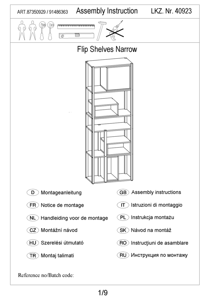 Otto Flip Shelves Narrow 40923 Assembly instructions