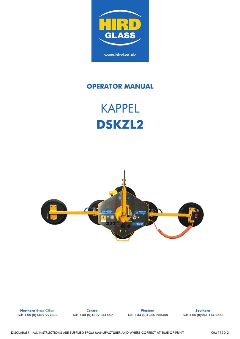HIRD GLASS KAPPEL DSKZL2 Operator's manual