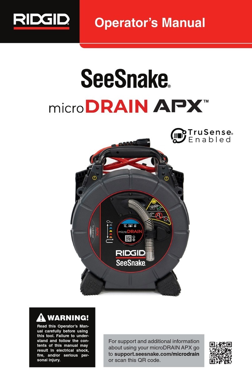 RIDGID SeeSnake microDRAIN APX User manual RIDGID SeeSnake microDRAIN APX User manual