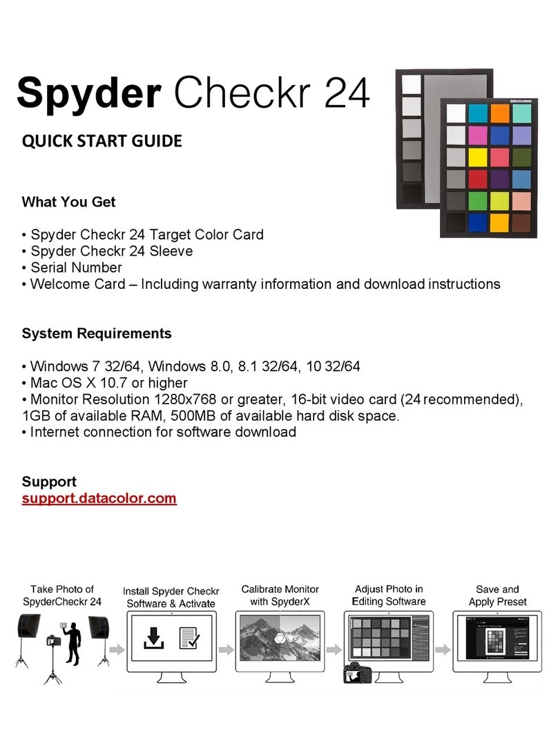 Spyder Checkr 24 quick start guide