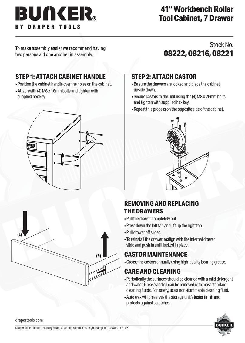DRAPER TOOLS Bunker 08222 Assembly instructions
