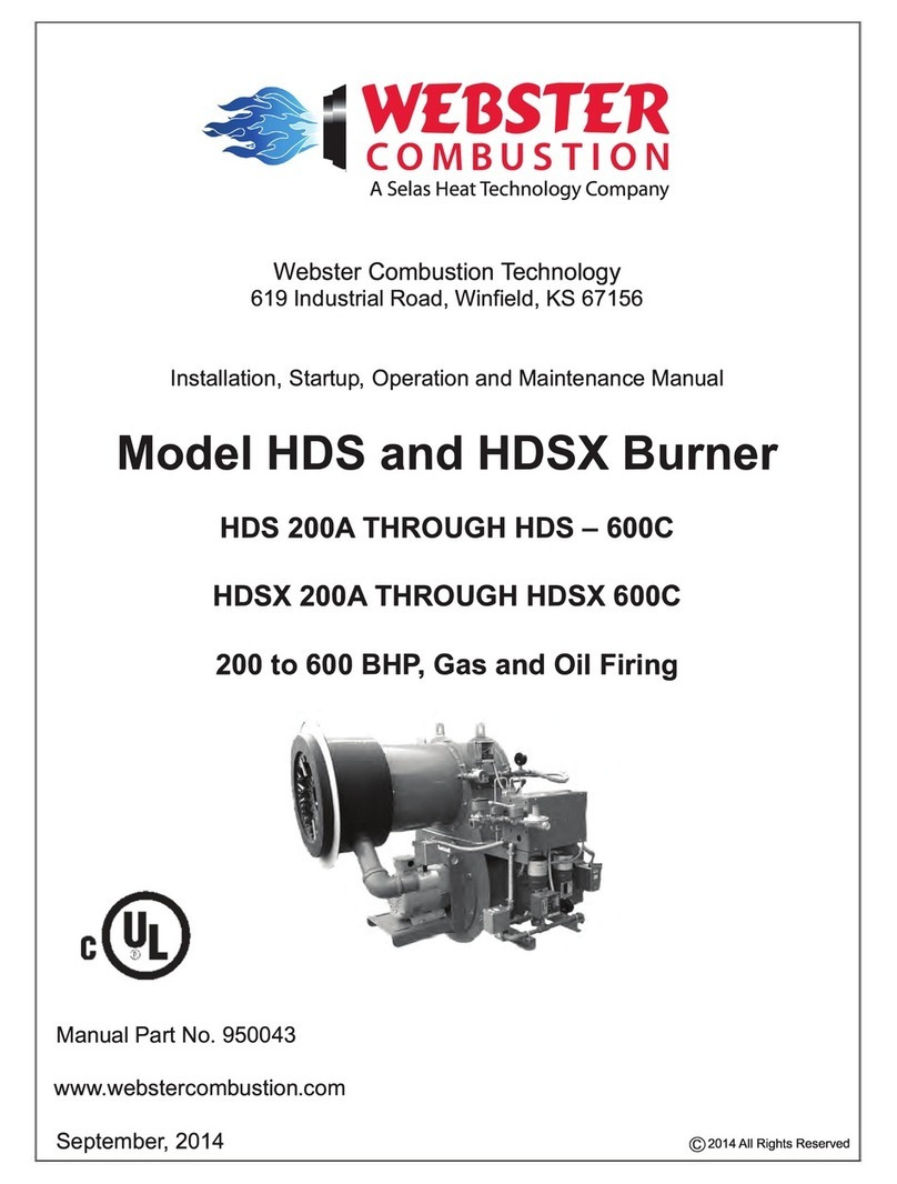 WEBSTER COMBUSTION HDS 200A Installation, Startup, Operation and Maintenance Manual