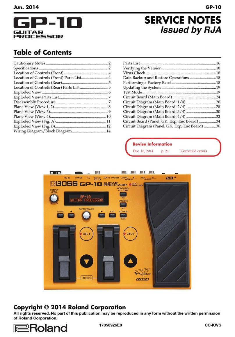 Roland GP-10 Operating and maintenance manual