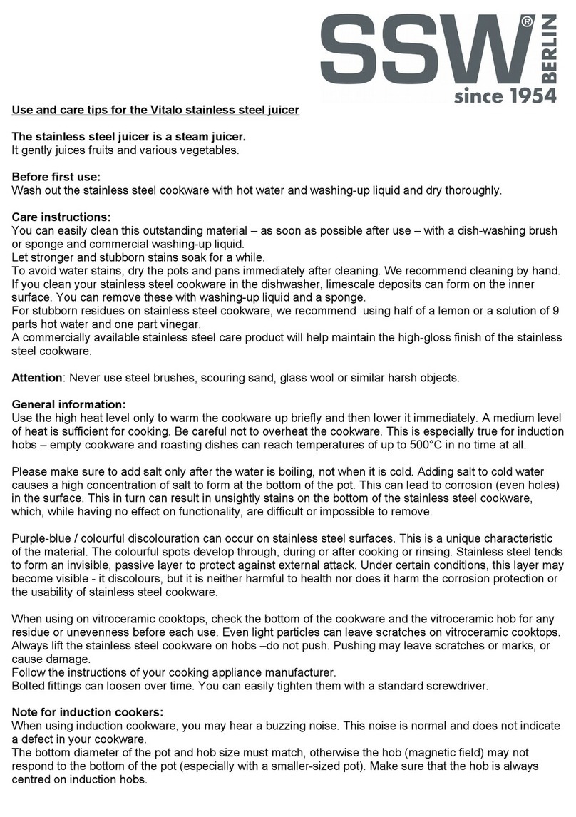 SSW Vitalo Use and care