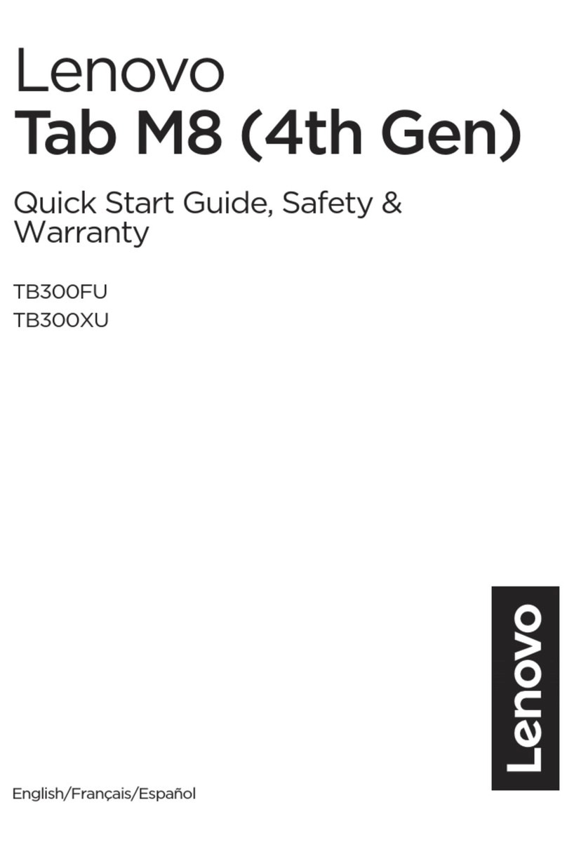 Lenovo Tab M8 TB300FU quick start guide