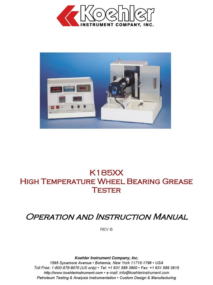 Koehler K185 Series Operation and instruction manual