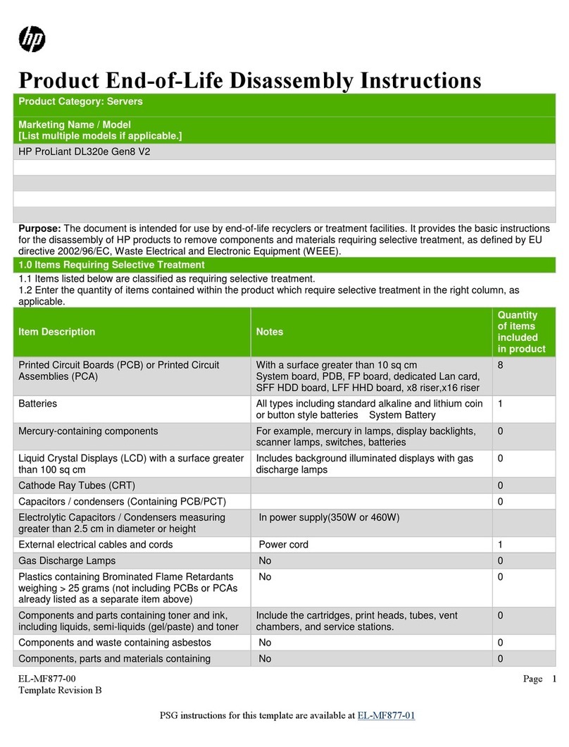 HP ProLiant DL320e Gen8 v2 Disassembly instructions