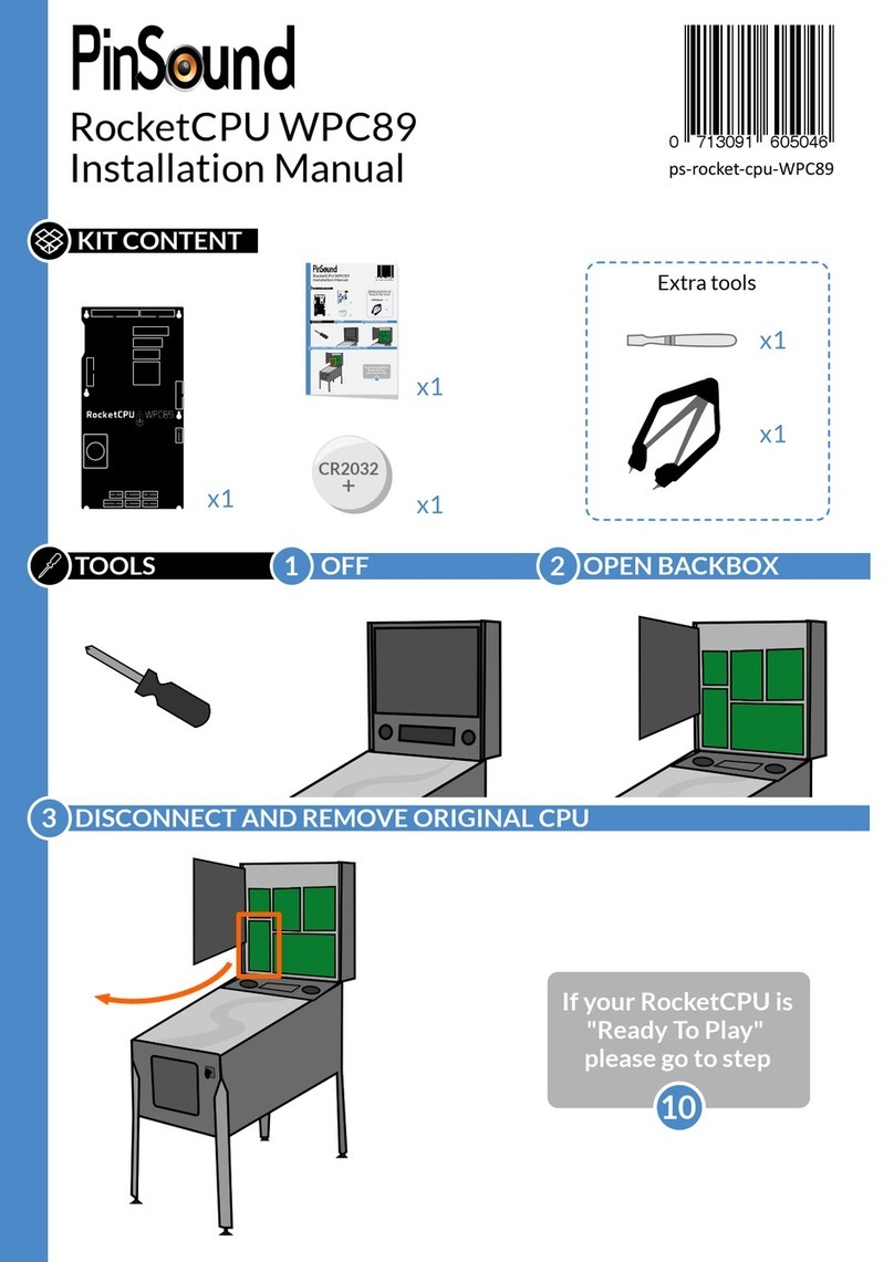 PinSound RocketCPU WPC89 User manual