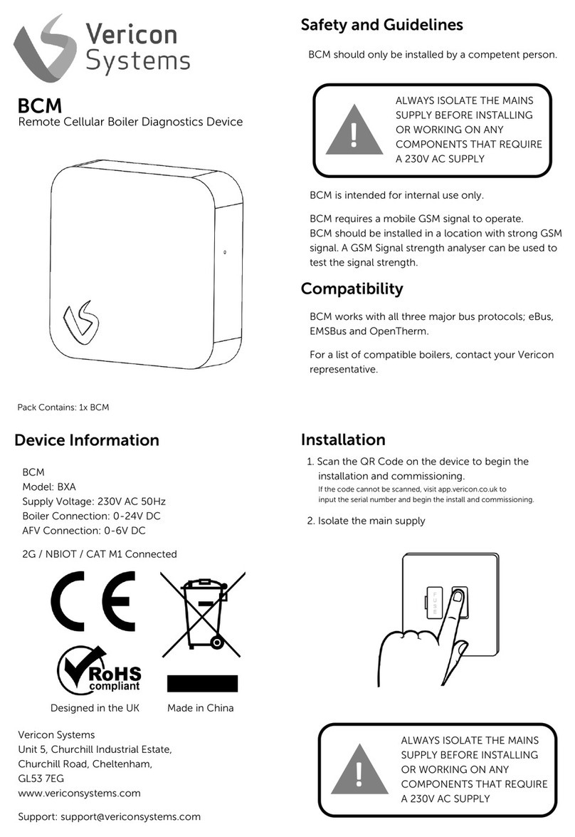 Vericon Systems BXA installation instructions