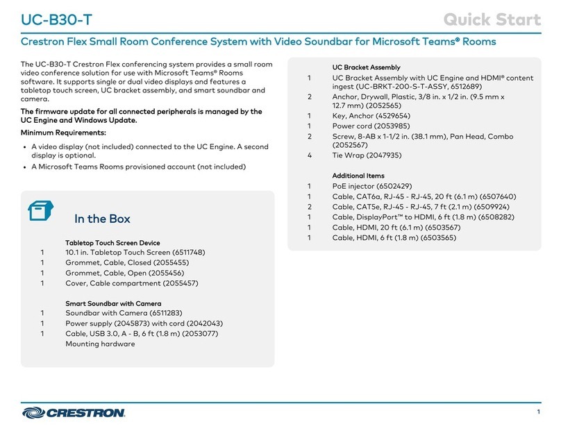 Crestron Electronics UC-B30-T User manual