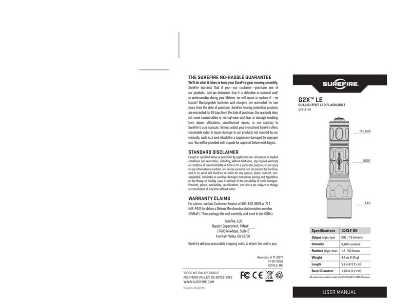 Surefire G2X LE User manual