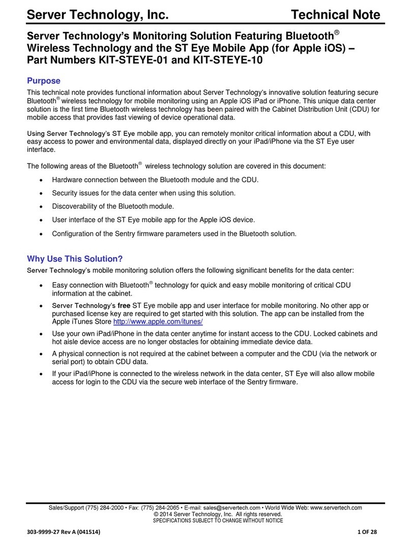 Server Technology KIT-STEYE-01 Specification sheet