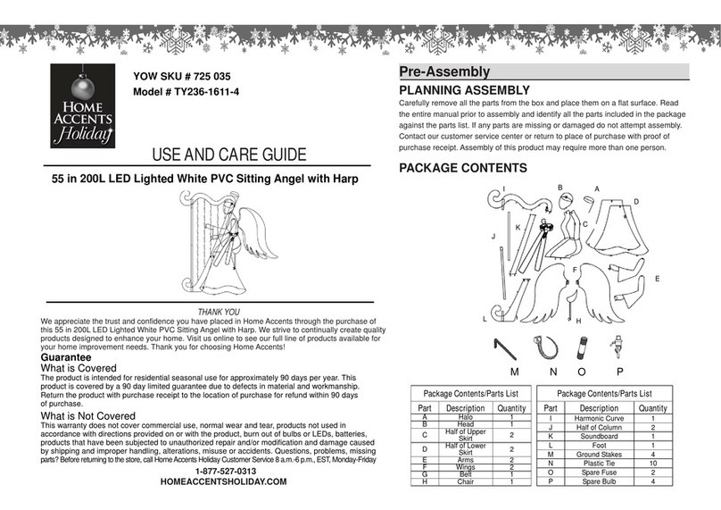 Home Accents Holiday TY236-1611-4 Use and care guide Home Accents Holiday TY236-1611-4 Use and care guide