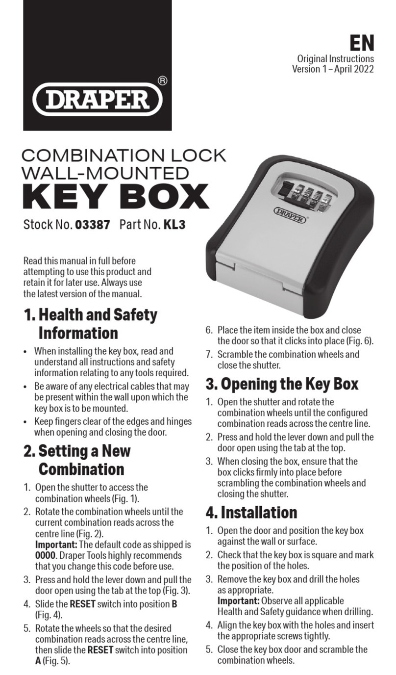 Draper KEY BOX Original instructions