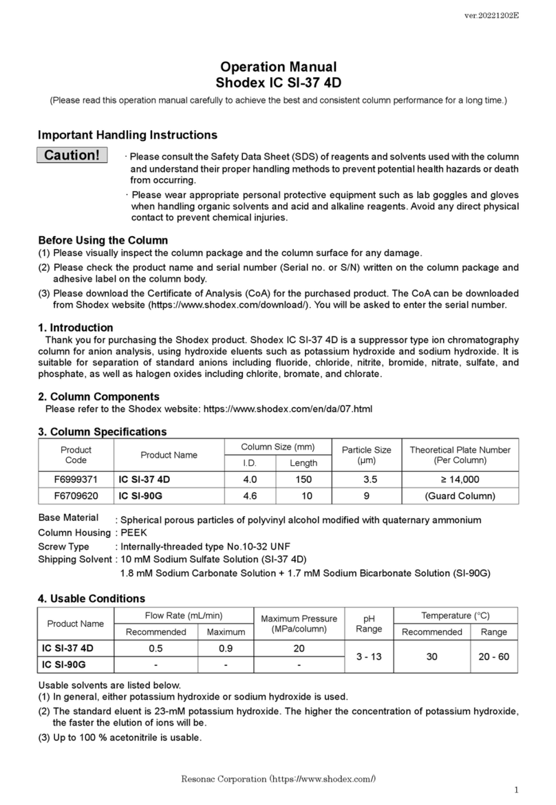 Shodex IC SI-37 4D Operation manual