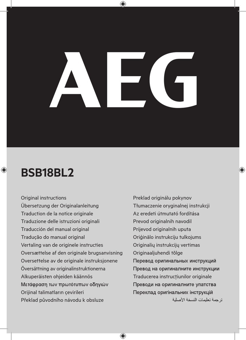 AEG BSB18BL2 User manual
