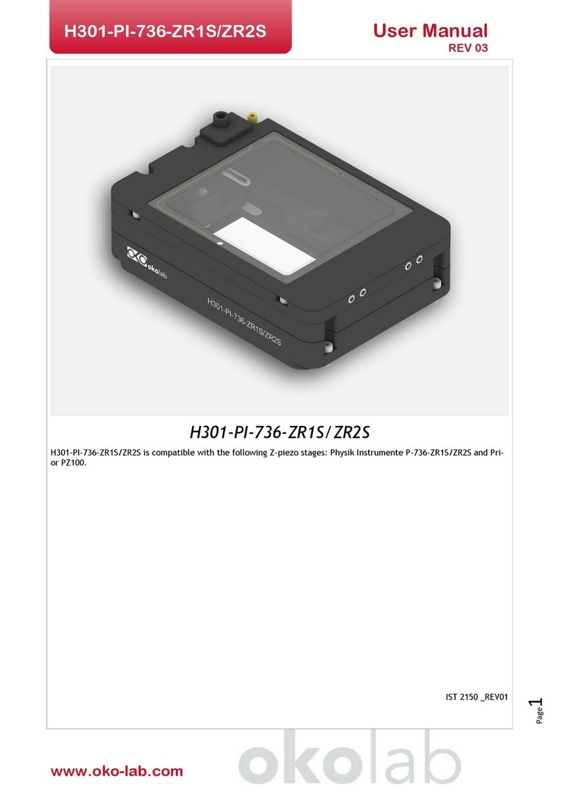 Okolab H301-PI-736-ZR1S User manual Okolab H301-PI-736-ZR1S User manual